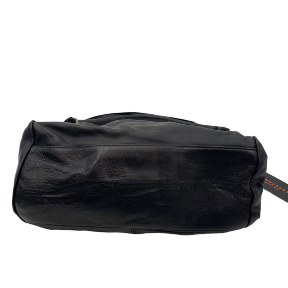 Wanderers Bags Wanderers Black Leather Toulouse Double Handle Purse